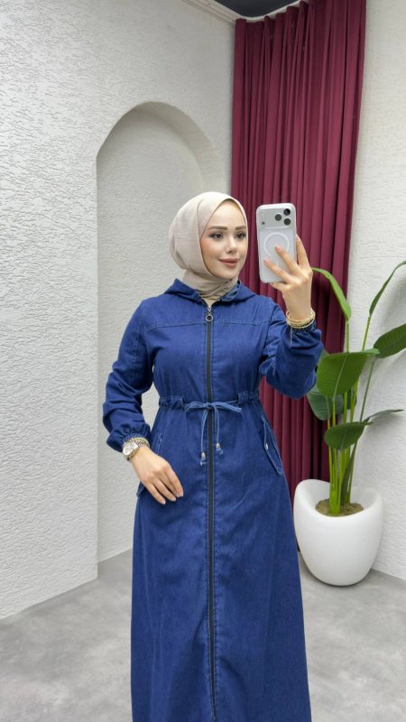 عباي جينز مع سحاب